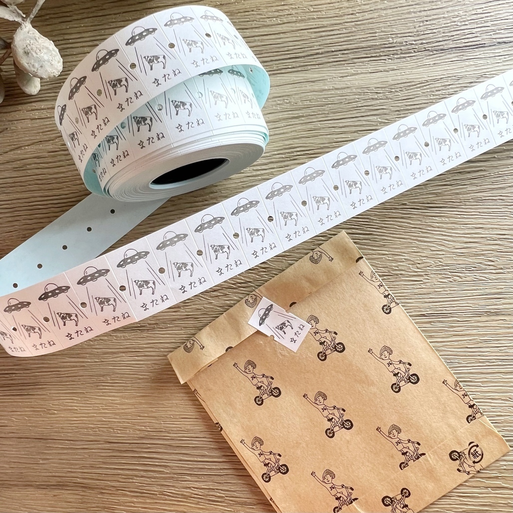 日本36Sublo．乳牛UFO 標籤機貼紙膠帶 <整捲/分裝>