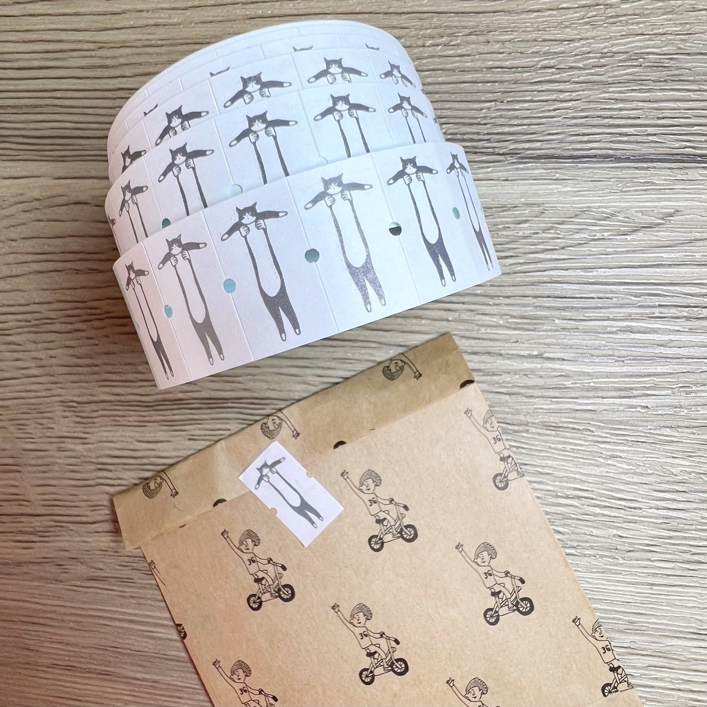 日本36Sublo．黑白貓 標籤機貼紙膠帶 <整捲/分裝>