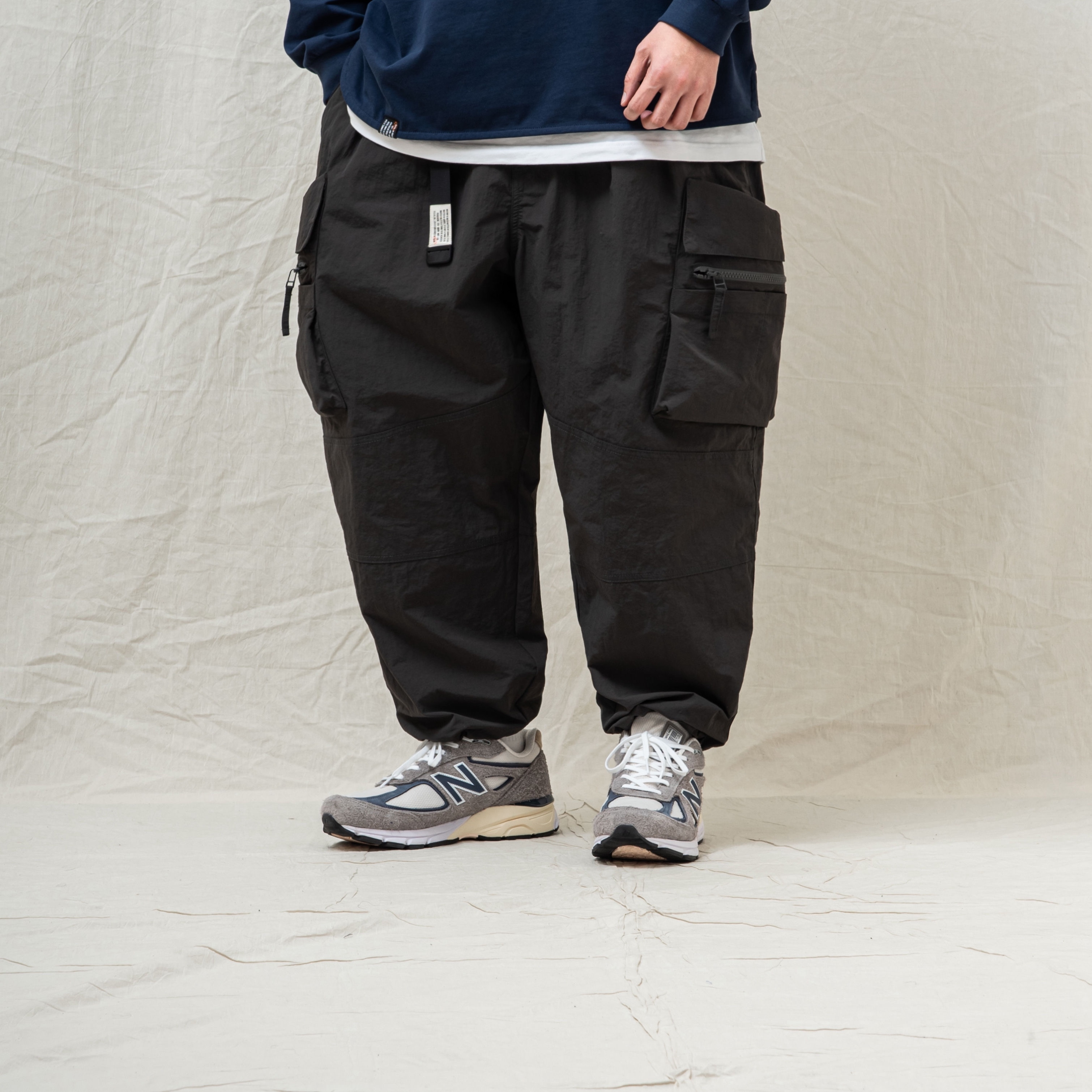 PERSEVERE WATER-REPELLENT NYLON CARGO PANTS-CHARCOAL GR