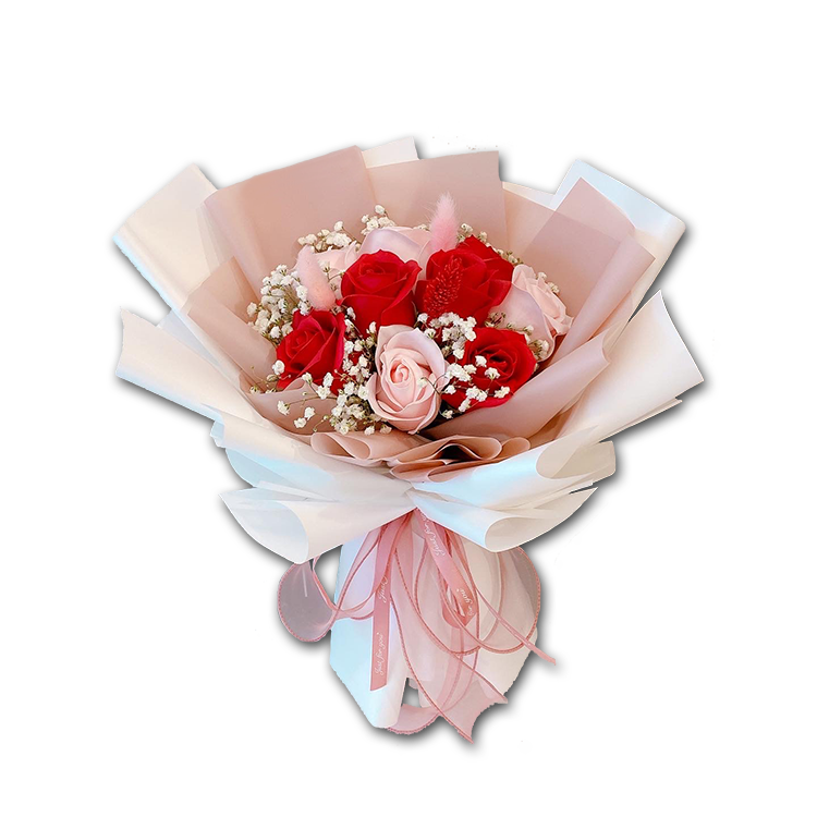 八朵香皂花乾燥花花束,珍貴如你,桃園花店,幸福禮物婚禮小物,桃園婚禮小物,8-stalks-rose-soapflower-dryflower-bouquet