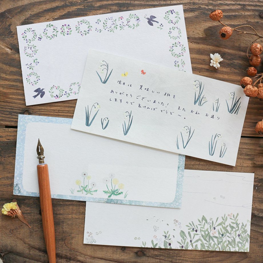 道草花 20枚和紙一筆箋｜日本表現社 x 大森木綿子
