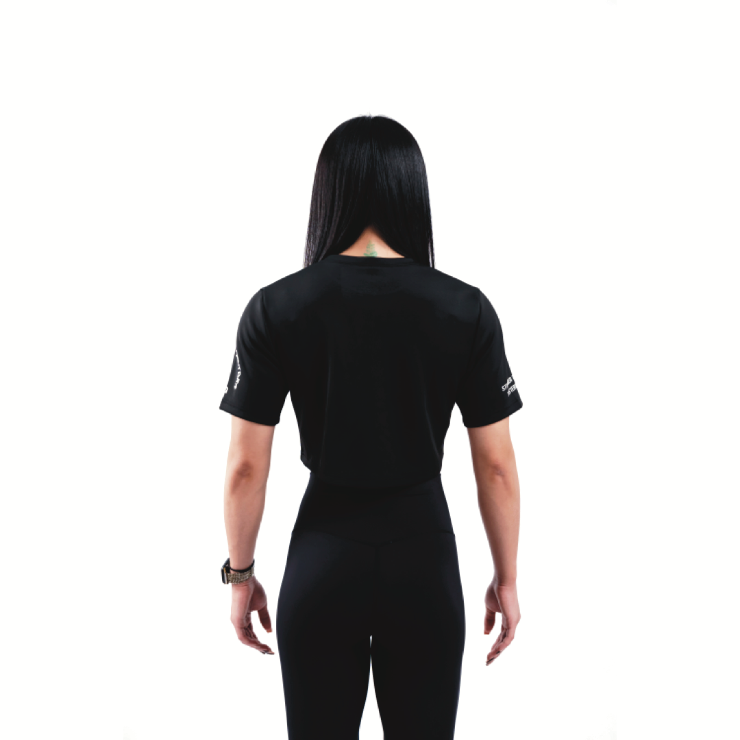 [Interlock™] Cropped Tee - Black