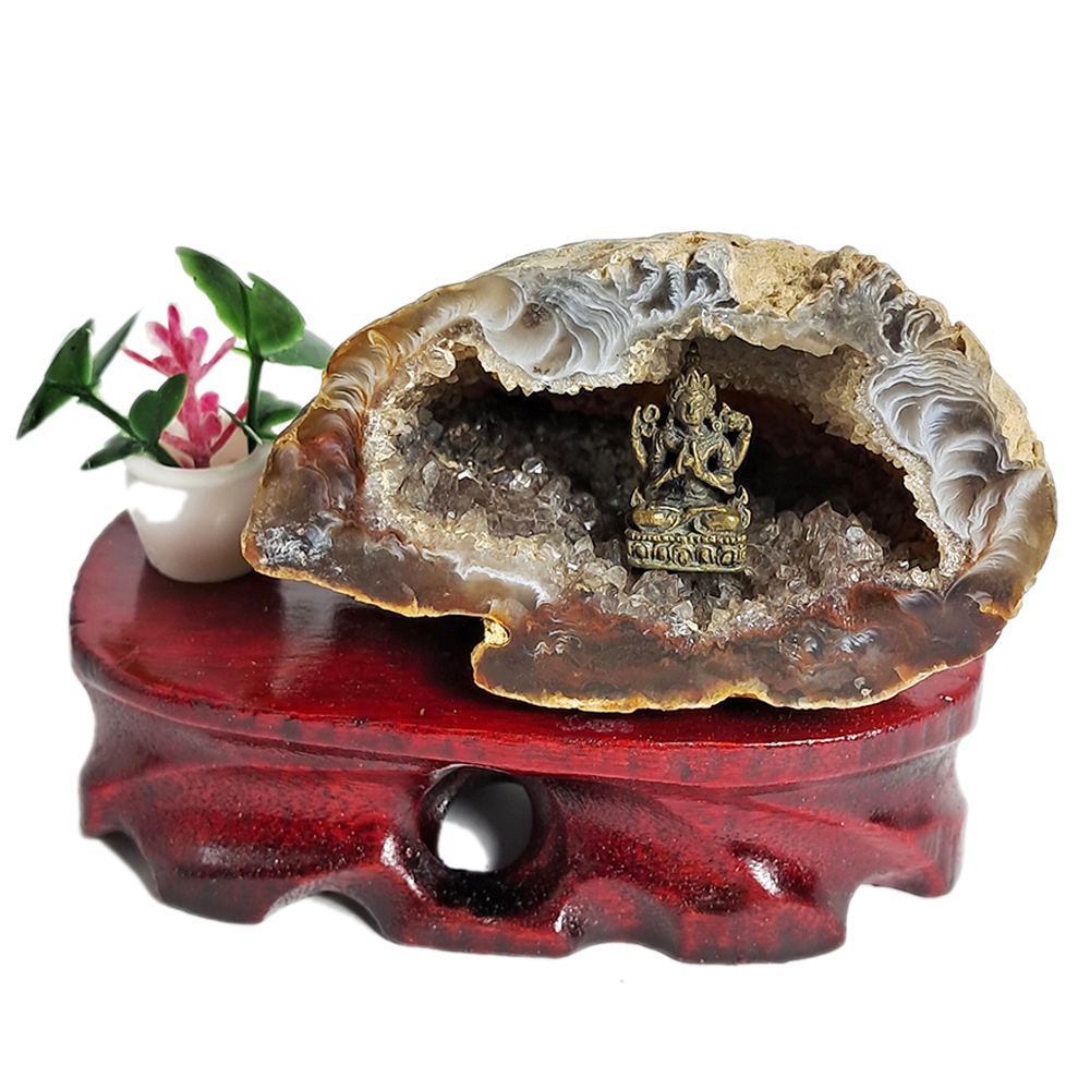 四臂觀音&水晶洞組 高6.8公分【十方】152412