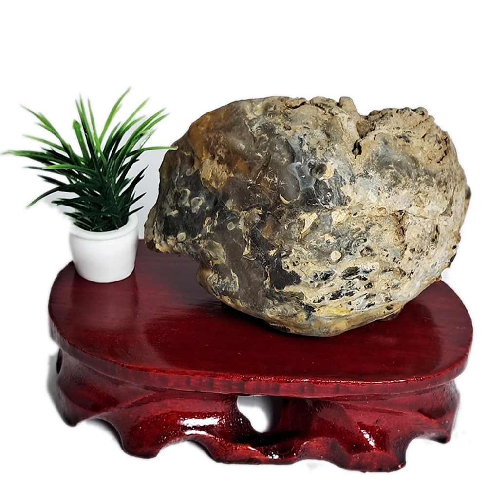 象鼻財神&水晶洞組 高7公分【十方】152410