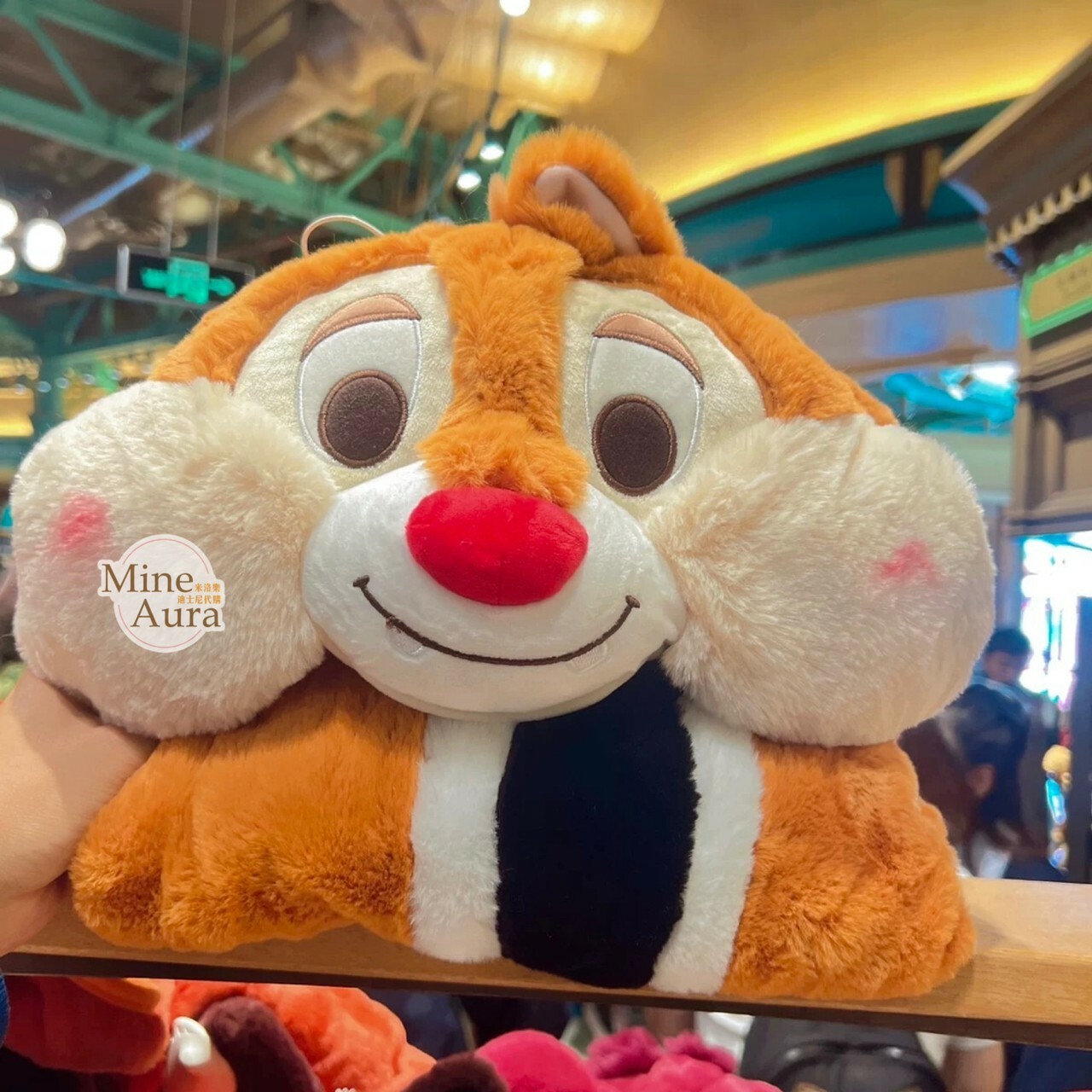 紅鼻 蒂蒂 Dale 連帽造型 披肩 毛毯 可摺疊收納 奇奇蒂蒂 Chip 'n Dale -上海迪士尼樂園