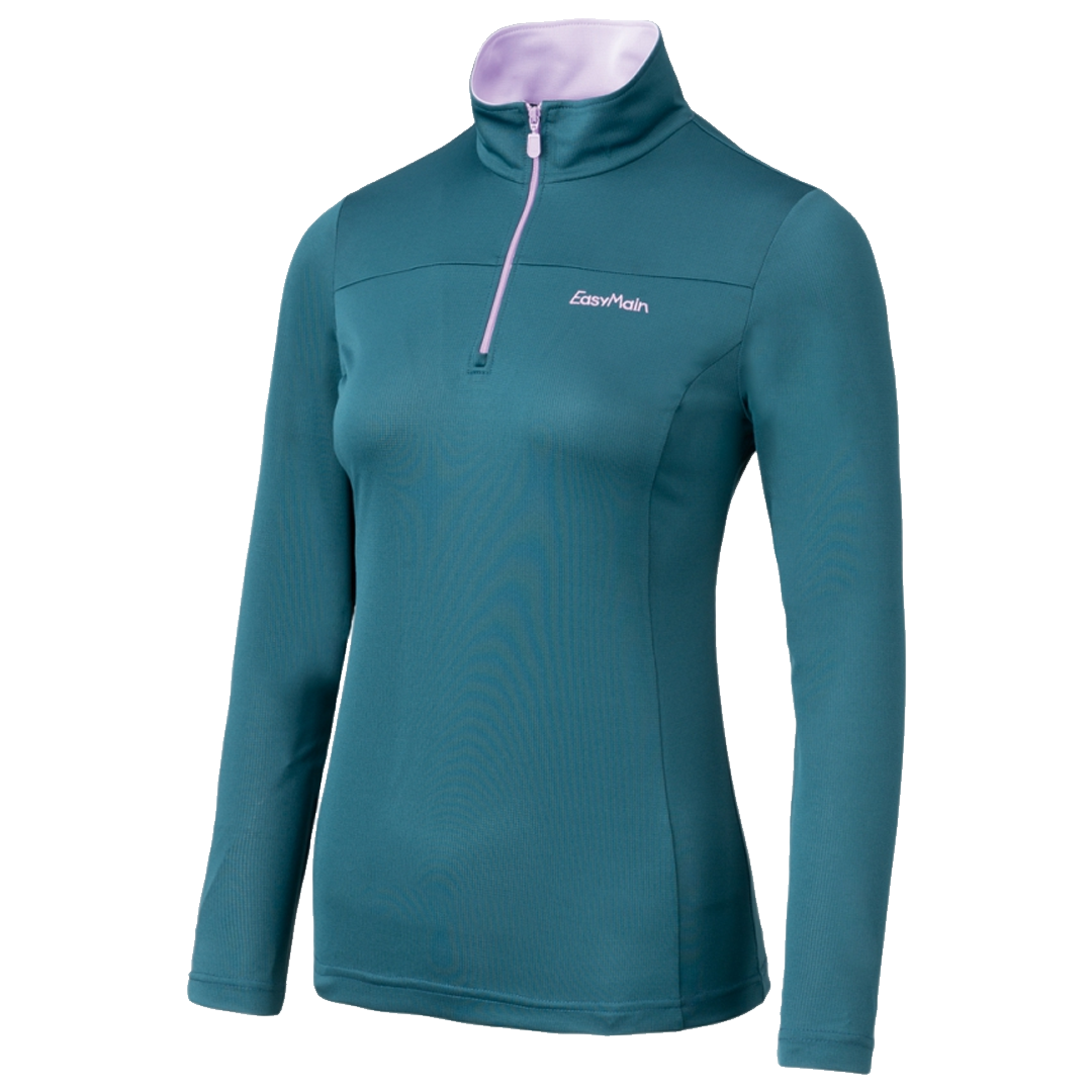 Easymain衣力美 排汗快乾長袖休閒衫 女款 (深丈青) 12EMS22076