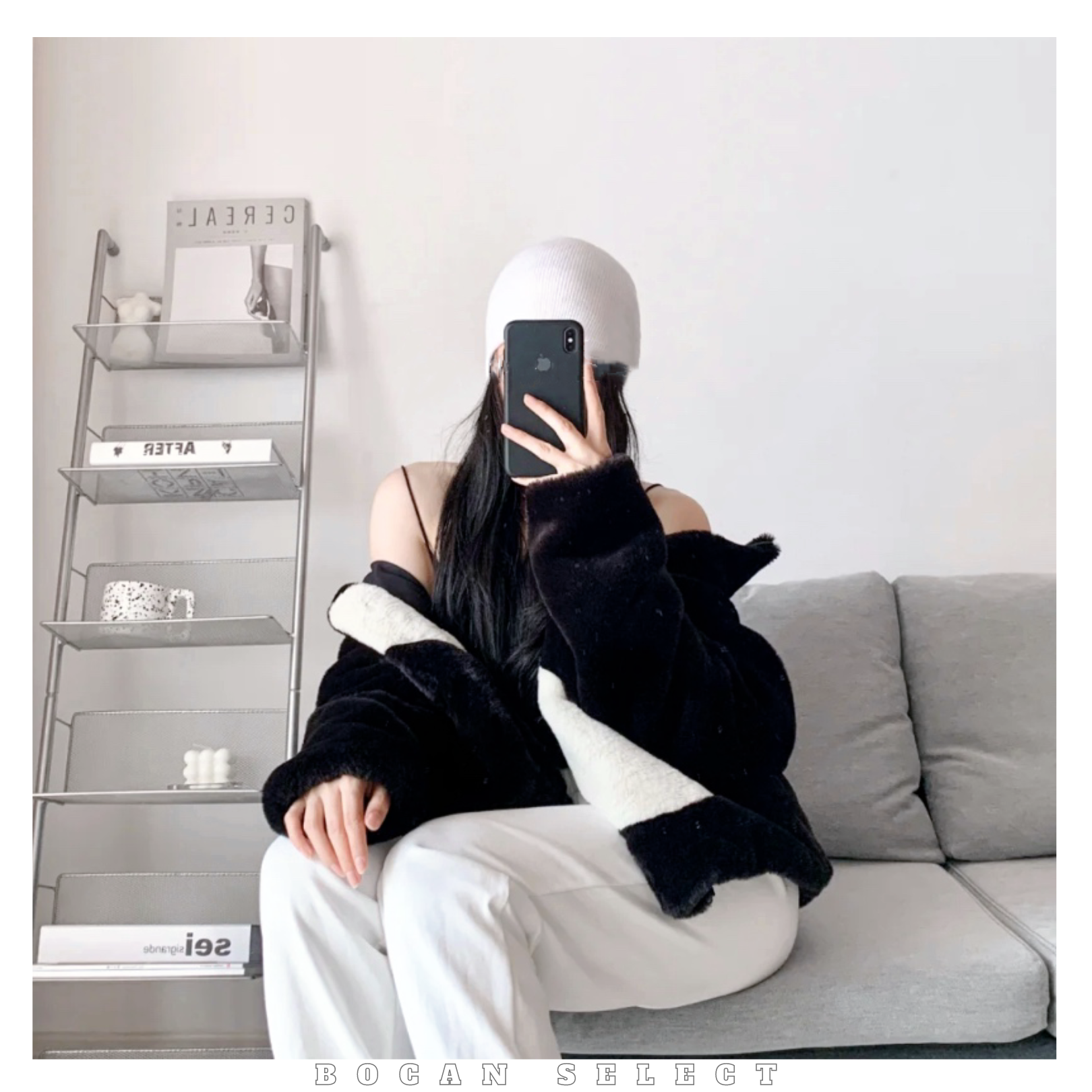 NIKE FUR JACKET 黑白熊貓 寶寶藍 毛絨絨 大勾（DO3792-010／DO3792-025）