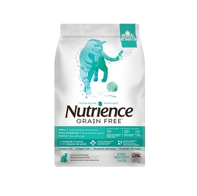 Nutrience Grain Free 無穀物 火雞,雞,鴨 室內貓配方 2.5kg
