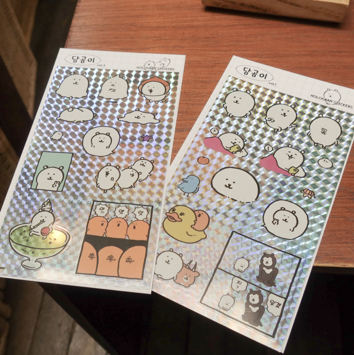 現貨｜韓國白熊 鐳射貼紙