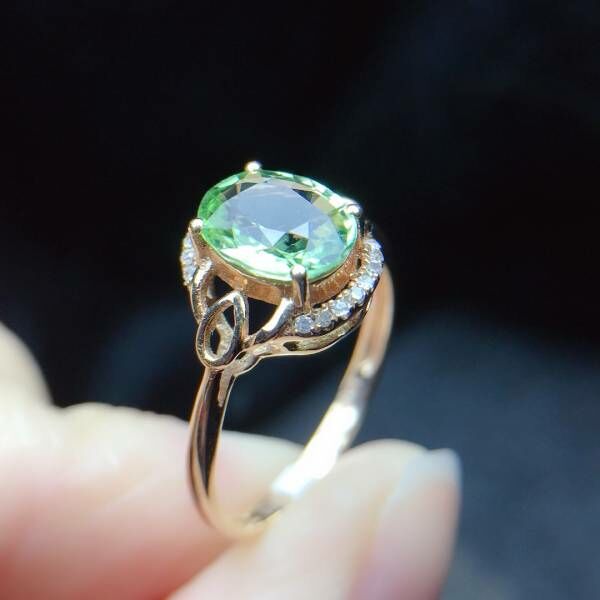 限量特價 18k真金真鑽 碧璽戒指 送證書