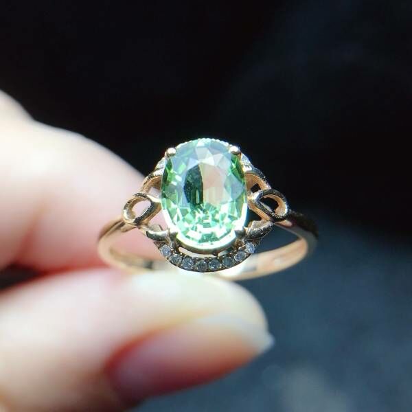 限量特價 18k真金真鑽 碧璽戒指 送證書