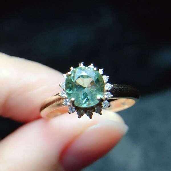 限量特價 18k真金真鑽 碧璽戒指 送證書