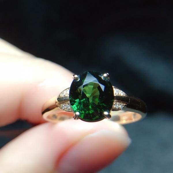 限量特價 18k真金真鑽 碧璽戒指 送證書