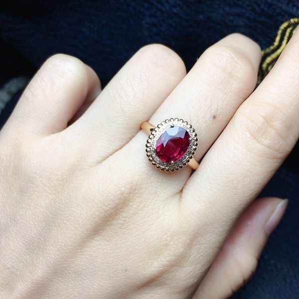 限量特價 18k真金真鑽 碧璽戒指 送證書