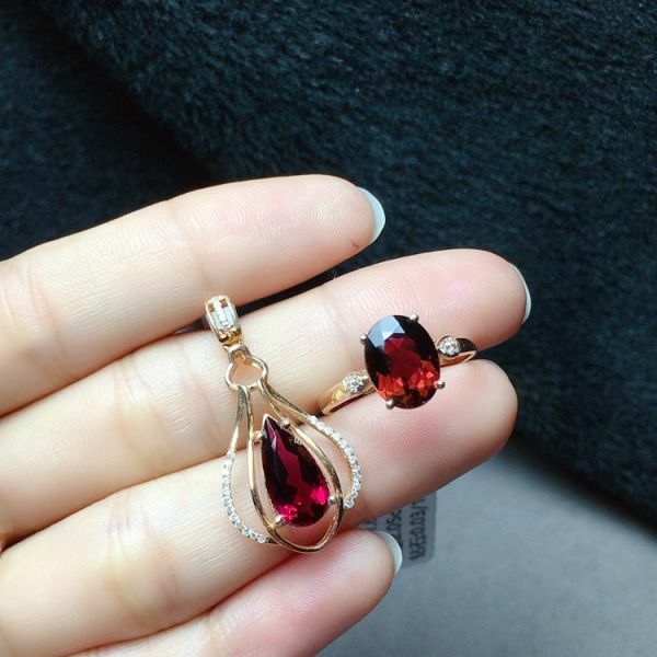 限量特價 18k真金真鑽 天然碧璽套組 送證書