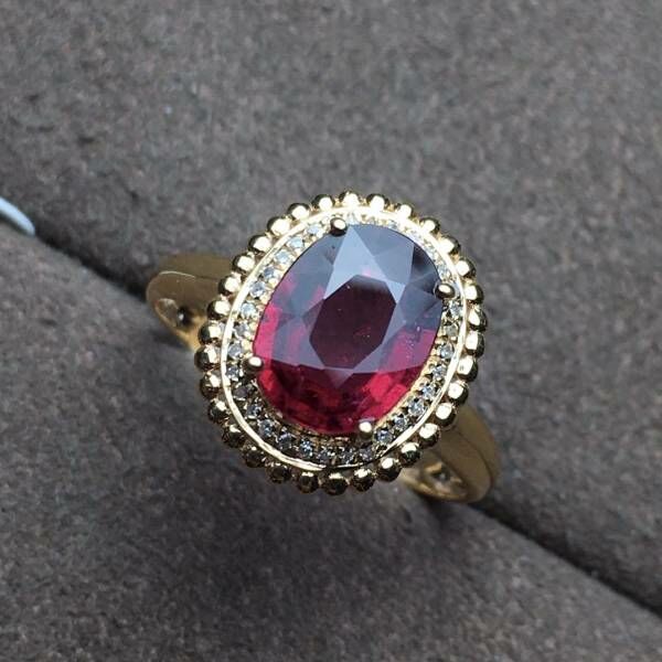 限量特價 18k真金真鑽 碧璽戒指 送證書