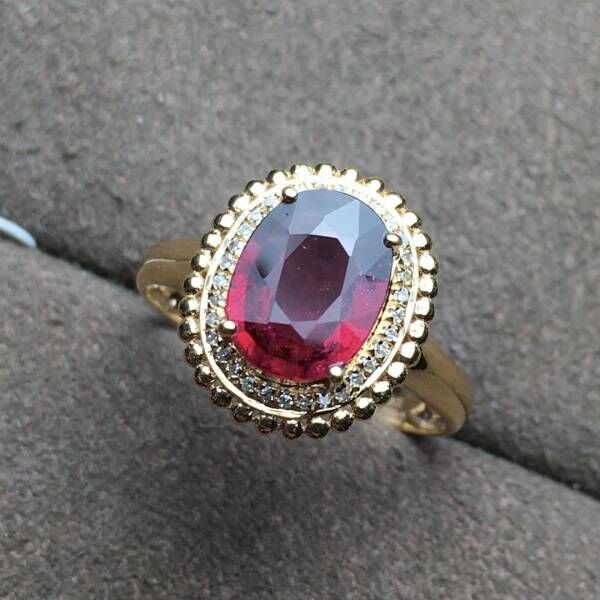 限量特價 18k真金真鑽 碧璽戒指 送證書