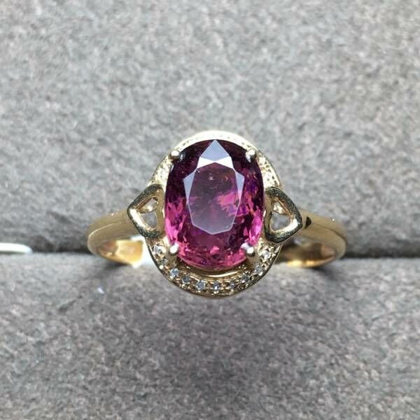 限量特價 18k真金真鑽 碧璽戒指 送證書