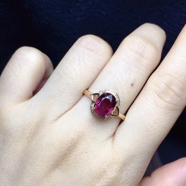 限量特價 18k真金真鑽 碧璽戒指 送證書