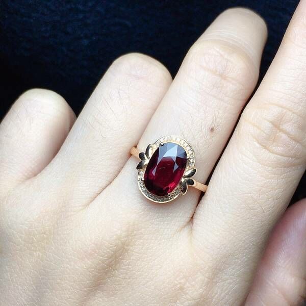 限量特價 18k真金真鑽 碧璽戒指 送證書