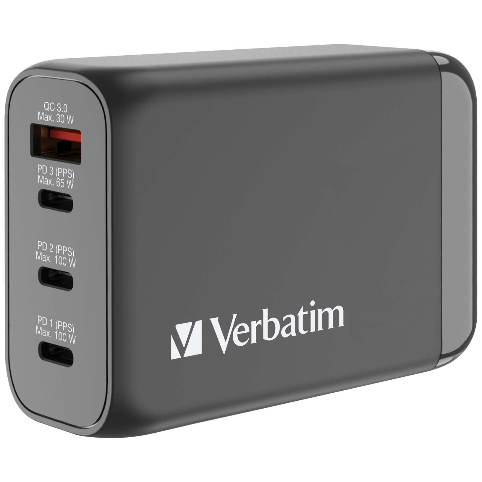 VERBATIM 4 port PD 3.0 100W Travel  Charger Black 原價$638 (VE145)
