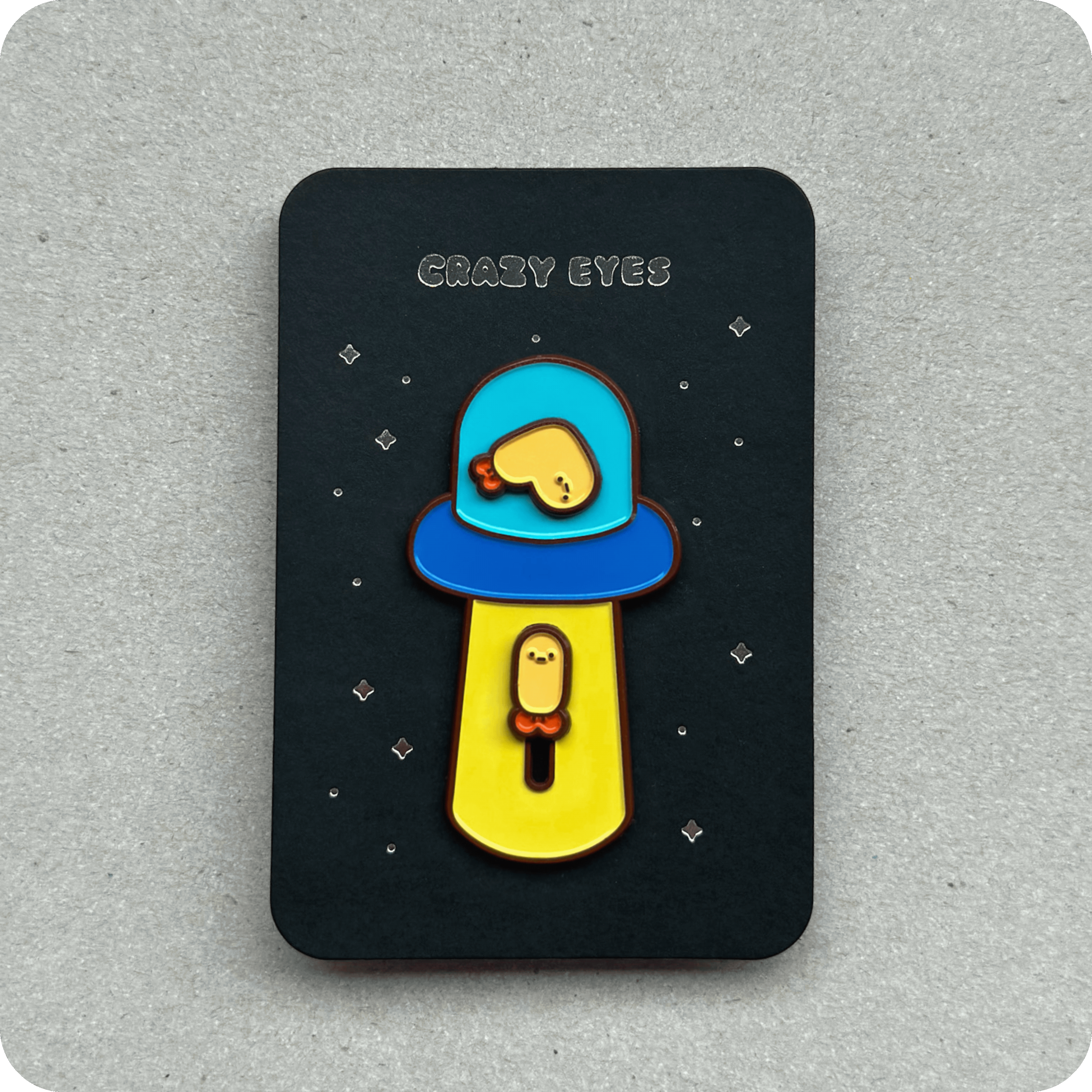 活動式別針-炸蝦UFO吸起來了！