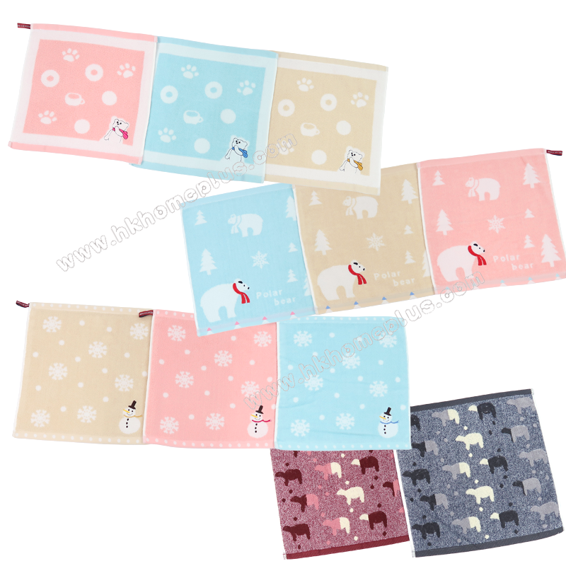 6條裝 厚身北極繡花抹手巾