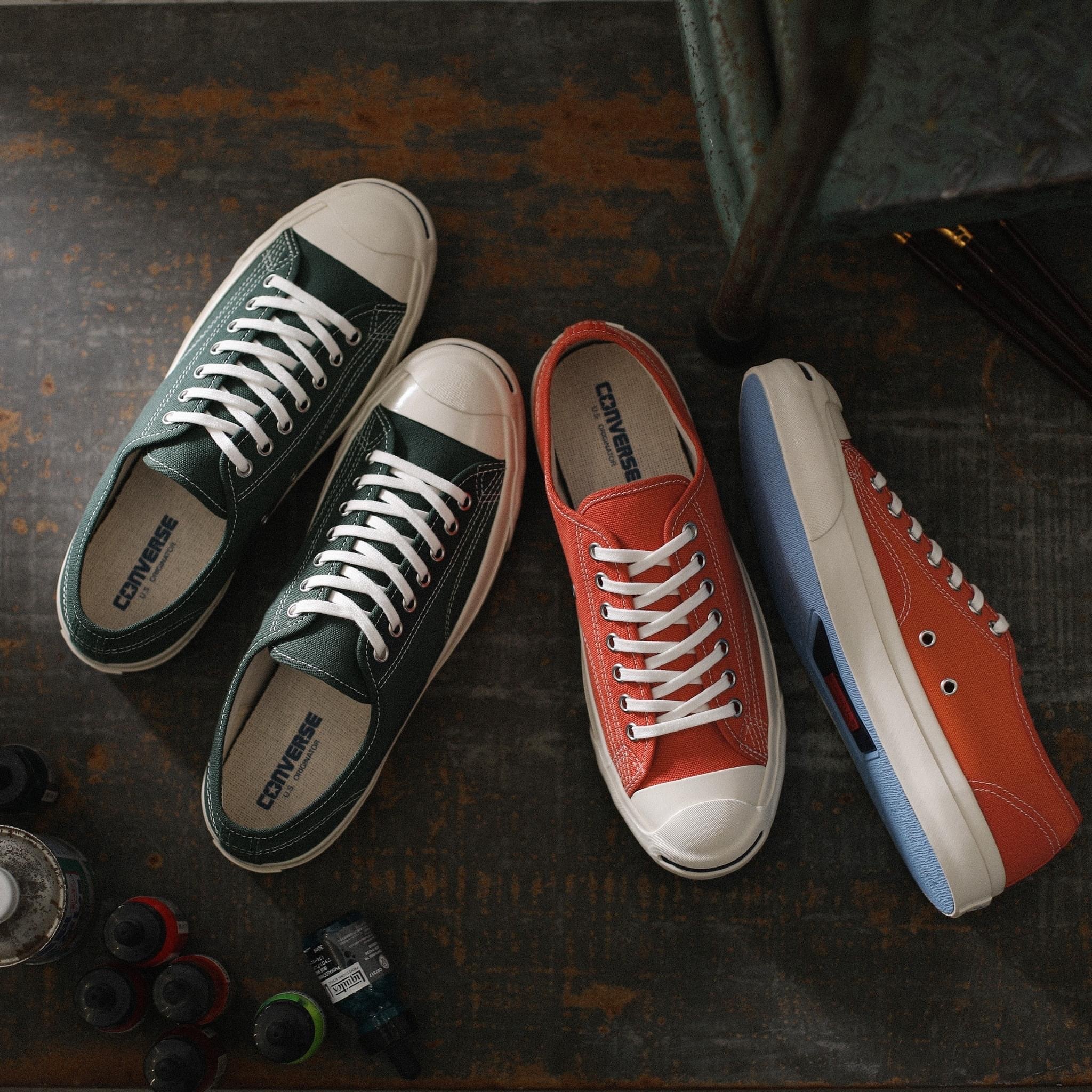 Converse JACK PURCELL US Japan Limited 橙紅色森林綠色日本限定