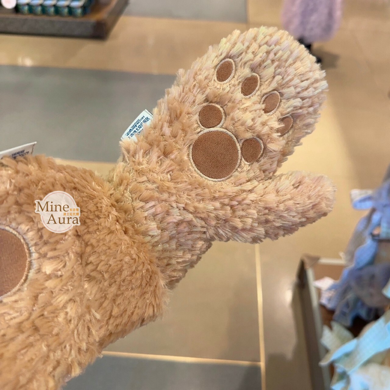 (限時特價) 達菲 Duffy 刺繡 絨毛 造型 手套 -上海迪士尼樂園