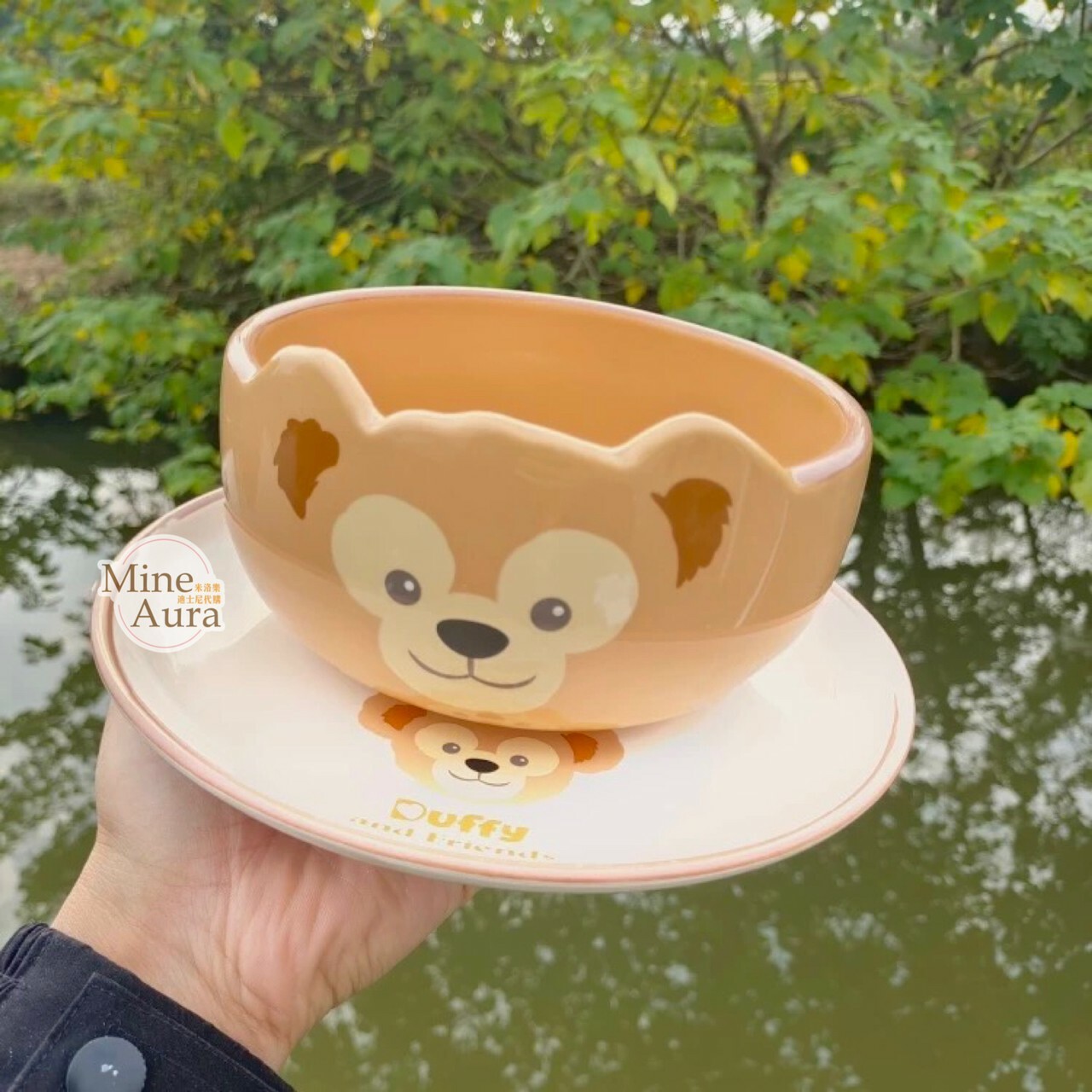 (特價現貨) 廚房系列 達菲 Duffy 造型碗+盤 餐具組 -上海迪士尼樂園