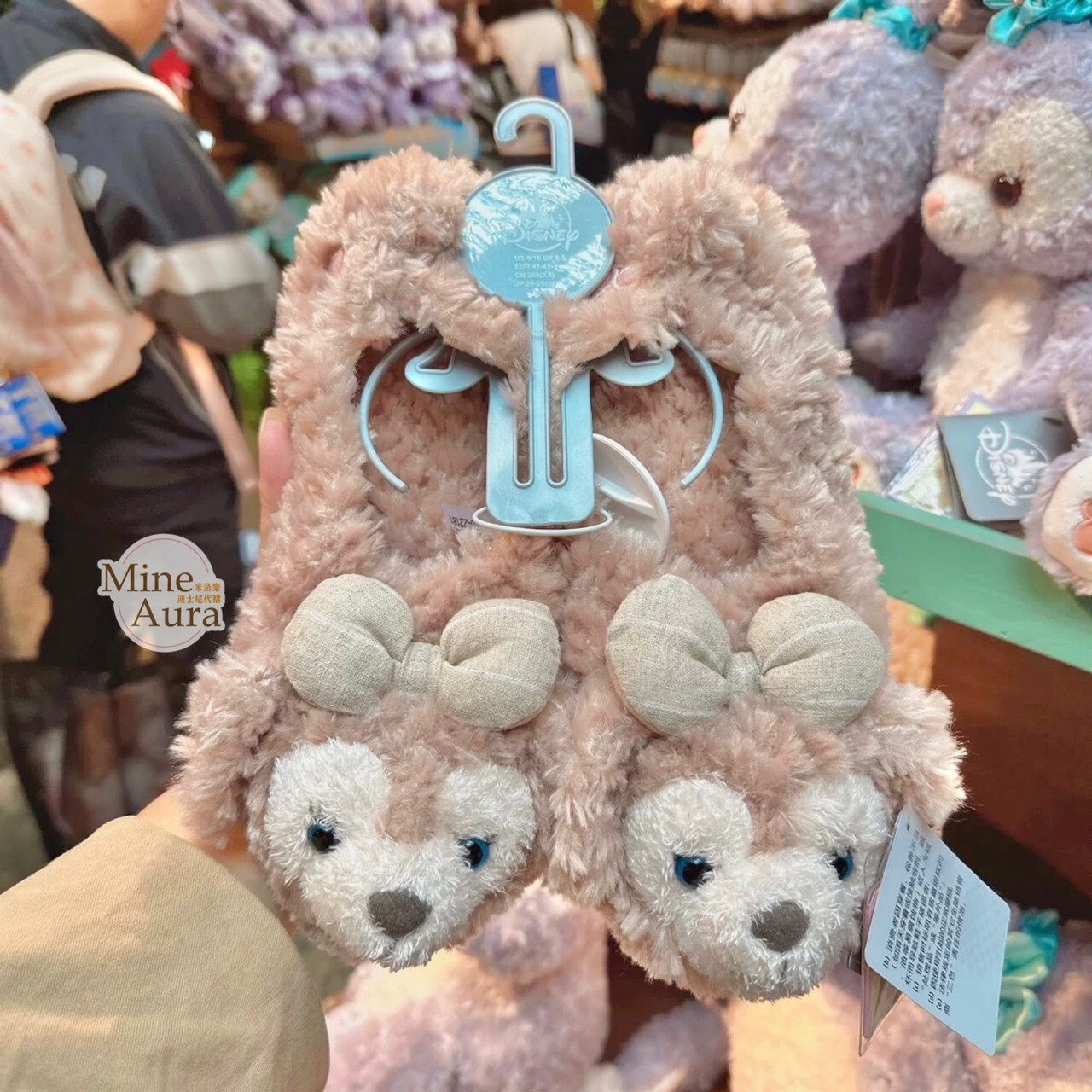 雪莉玫 ShellieMay 絨毛大頭造型 室內拖鞋 -上海迪士尼樂園