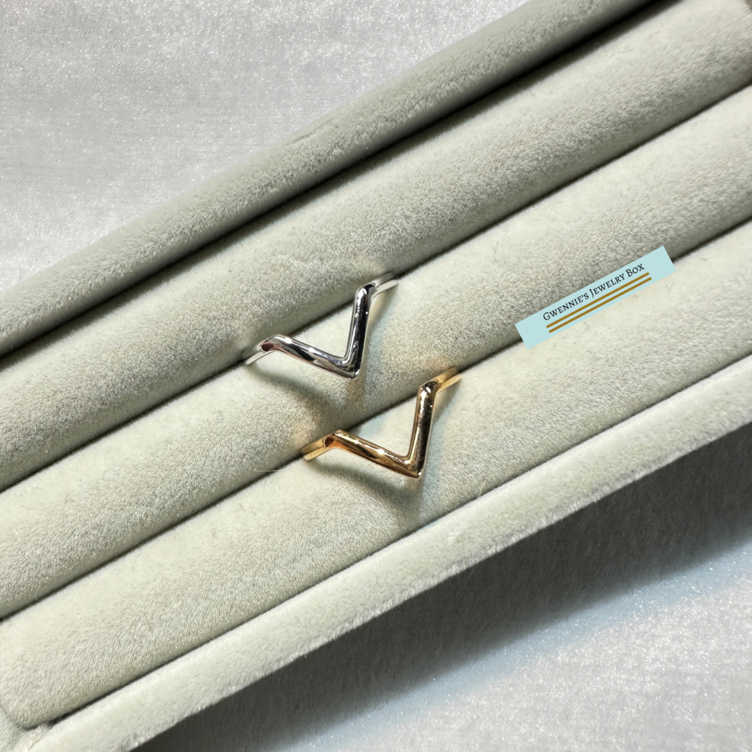 V字造型 - 14k金戒