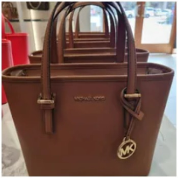 [S] MICHAEL KORS 35T9GTVT0L JET SET TRAVEL LEATHER XS CRYL CONVERTIBLE TZ TOTE,LUGGAGE, 192877710202 (SMK628)