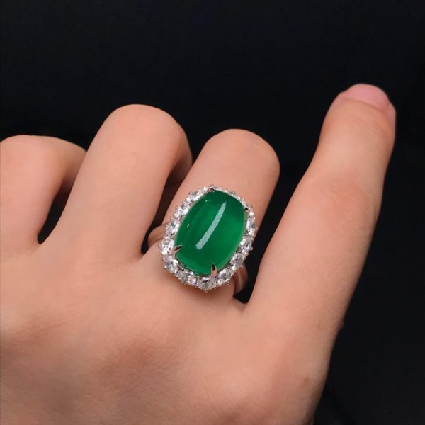 9.63ct 18K祖母綠戒指