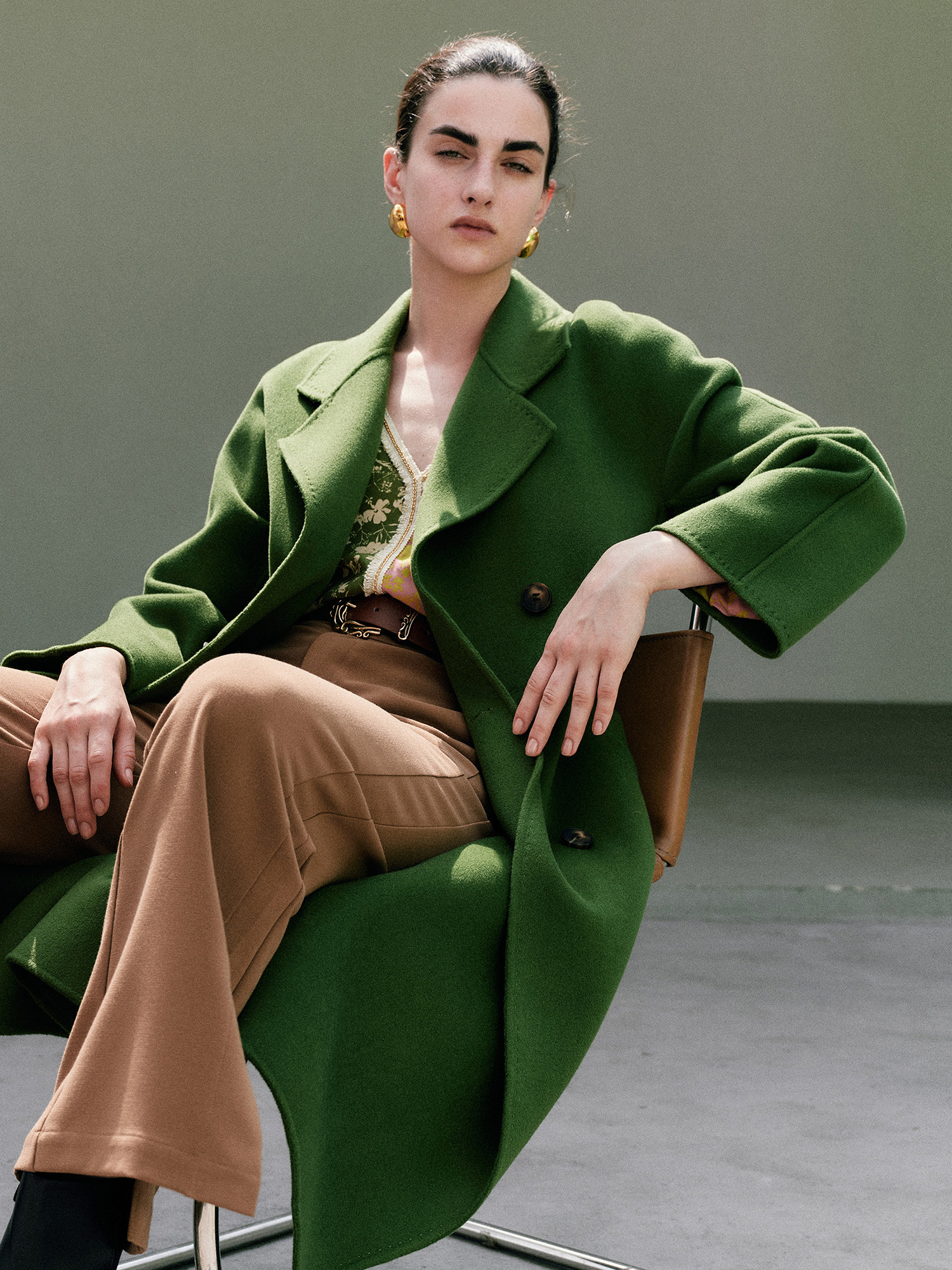 mi-tu 羊毛長身大衣