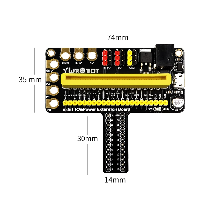 T型micro:bit IO 電源擴展板
