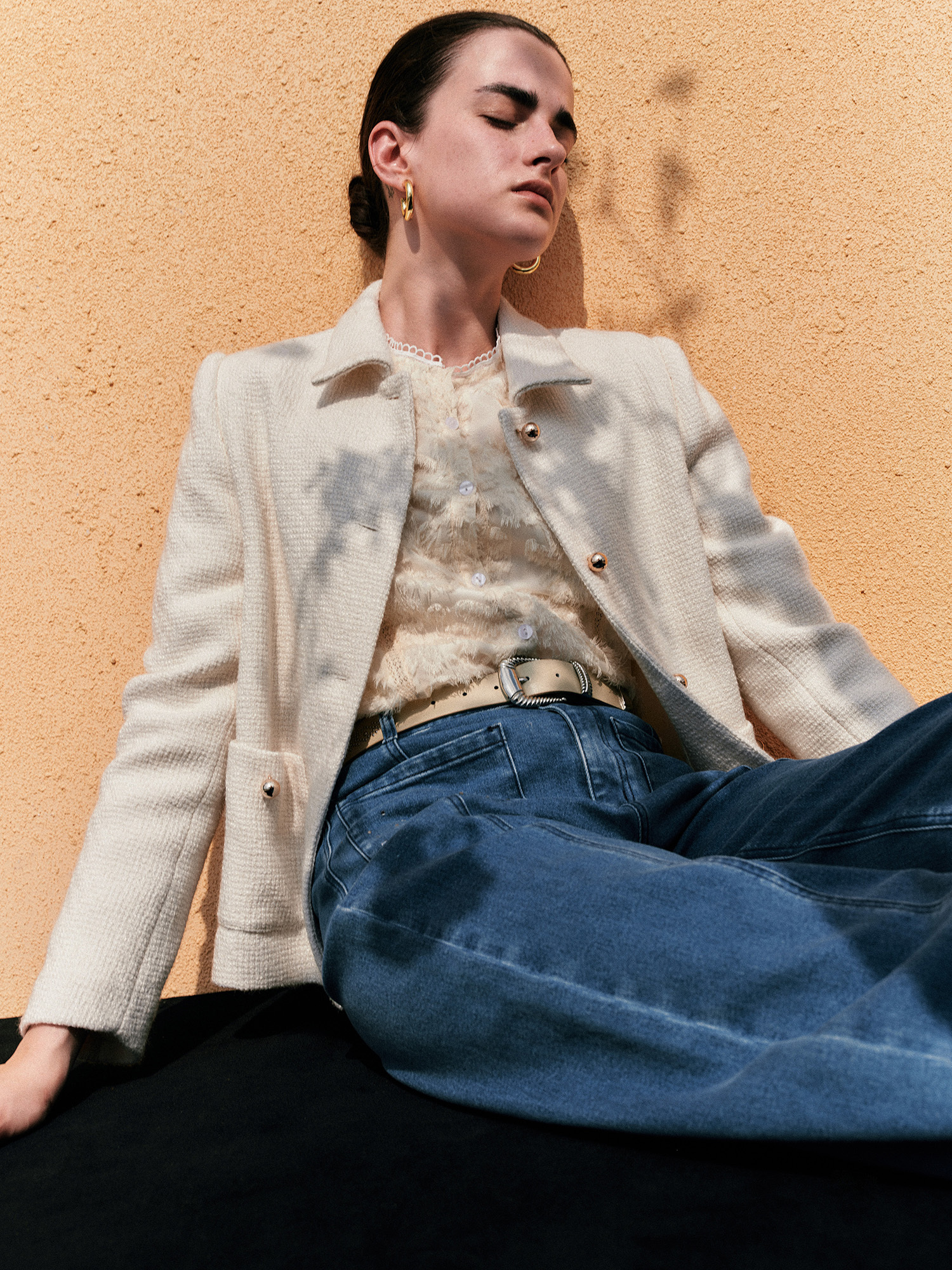 mi-tu 粗花呢短外套