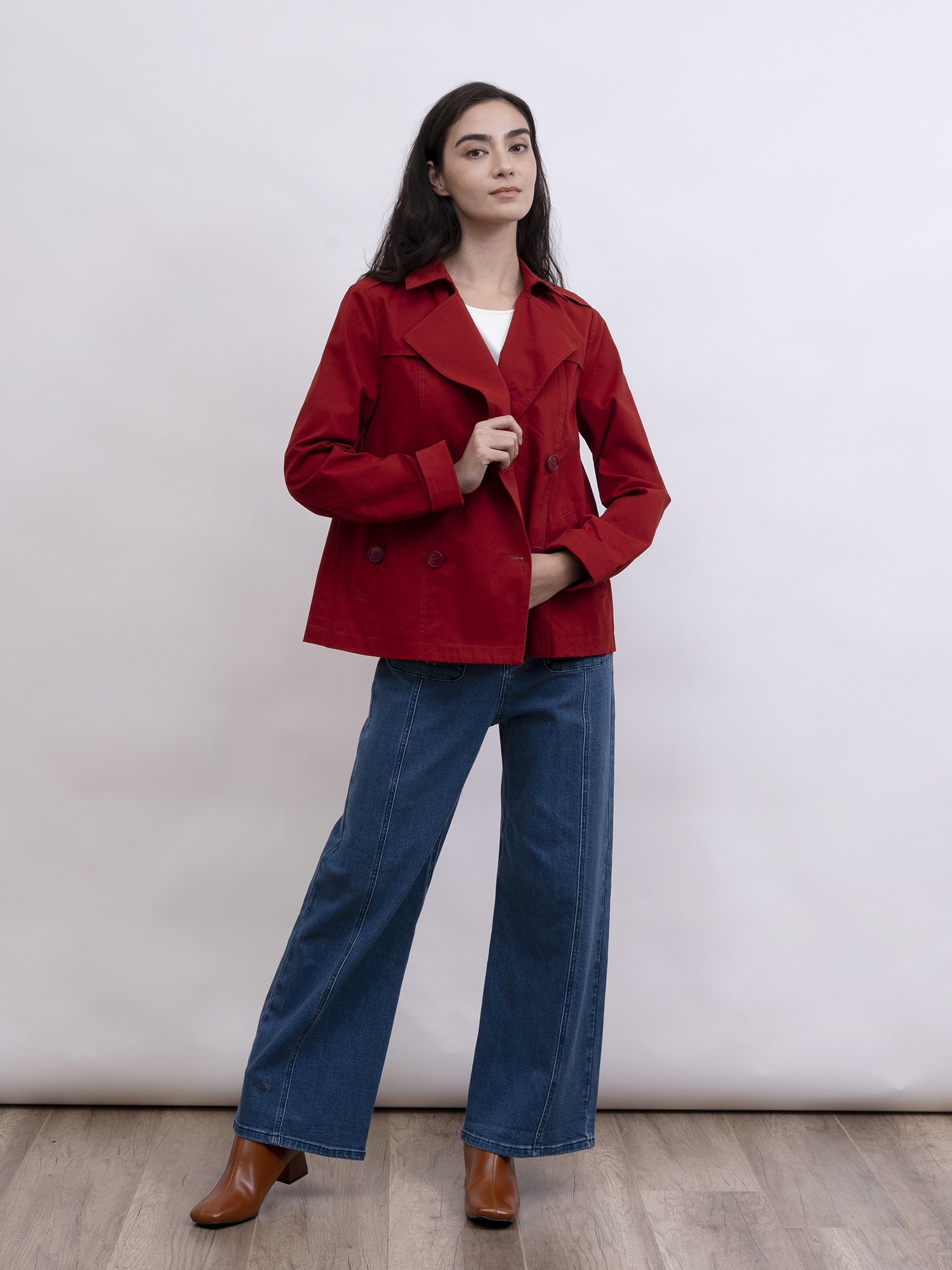 mi-tu 雙排扣長袖外套