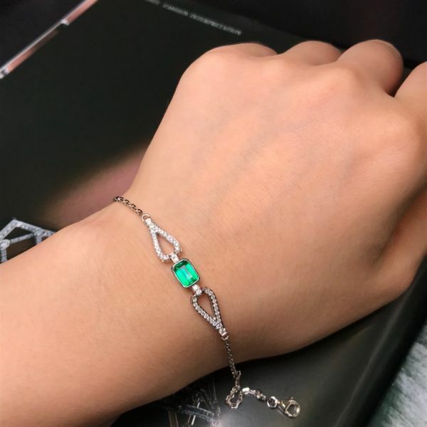 0.45ct 18K祖母綠手鍊