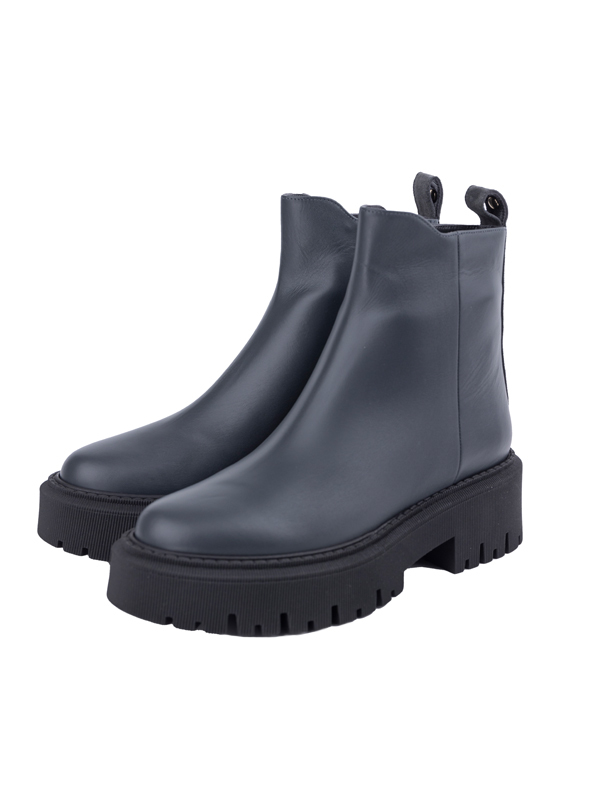 牛皮短靴(深灰)