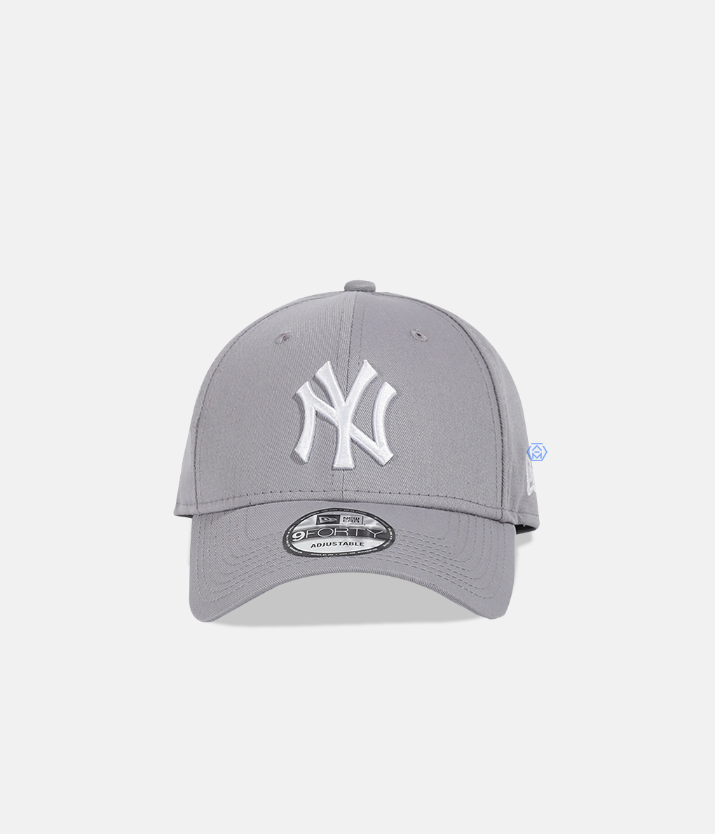New Era 9Forty Cap NY 灰色底 白Logo棒球帽