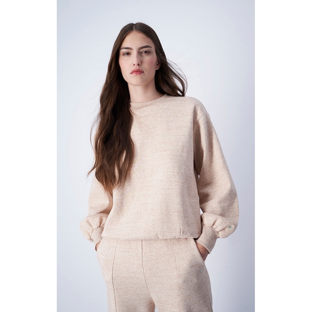 女款-【ECO 有機系列】有機棉寬版長袖衛衣-燕麥（116731-PM006）