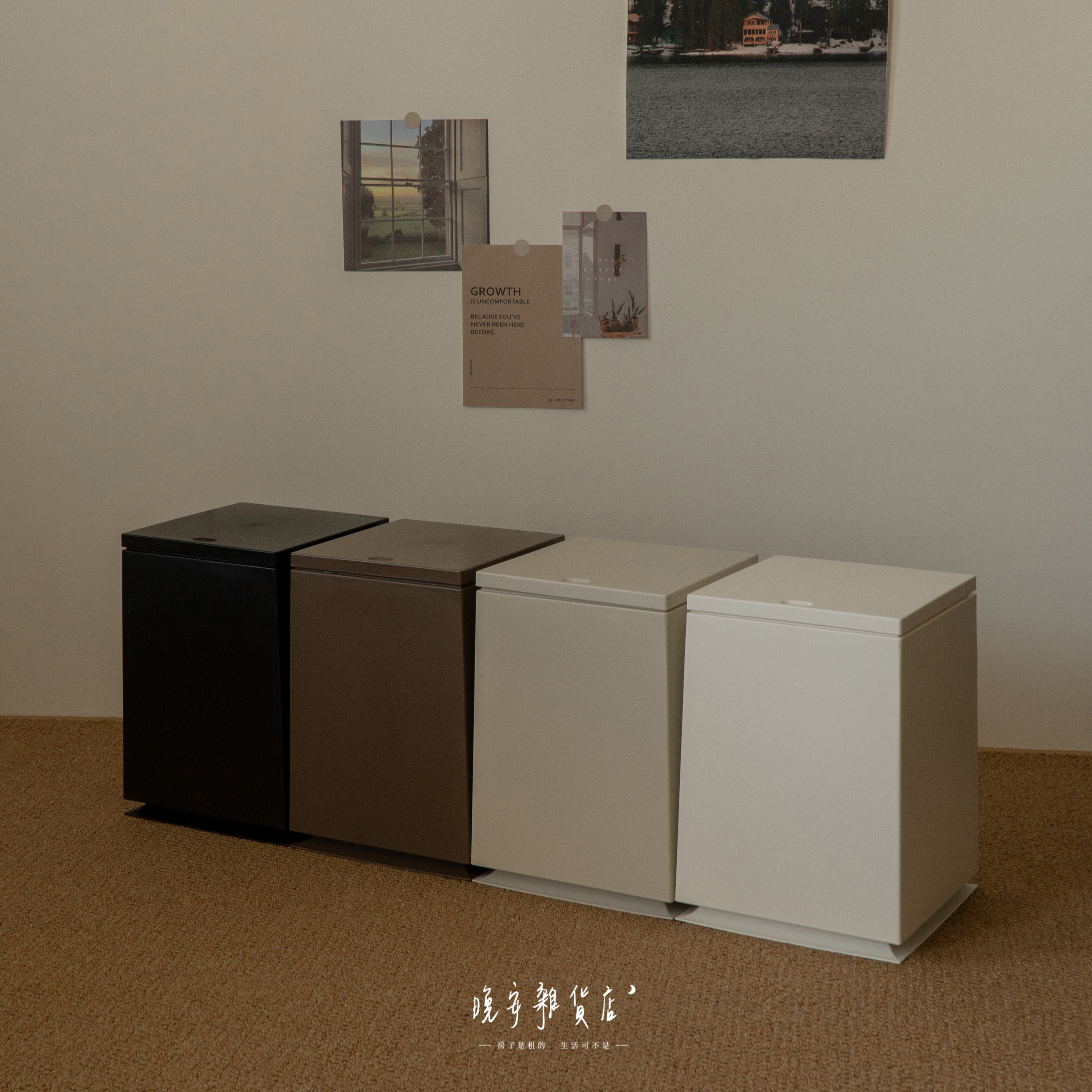 【寬款翻蓋】大容量垃圾桶