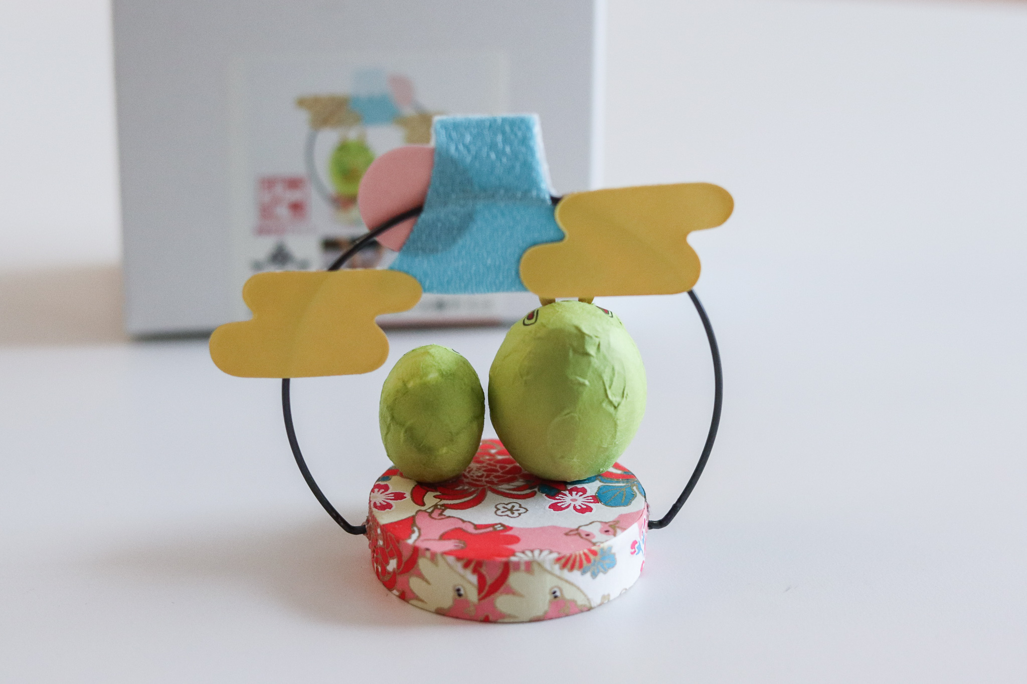 日本 石川紙業  親子龍 富士日出 擺飾