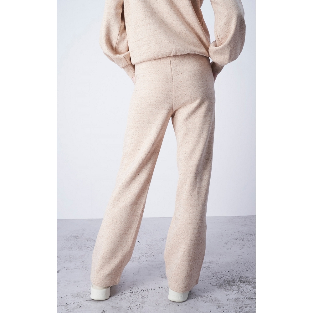 女款-【ECO 有機系列】有機棉高腰直筒長褲-燕麥（116732-PM006）