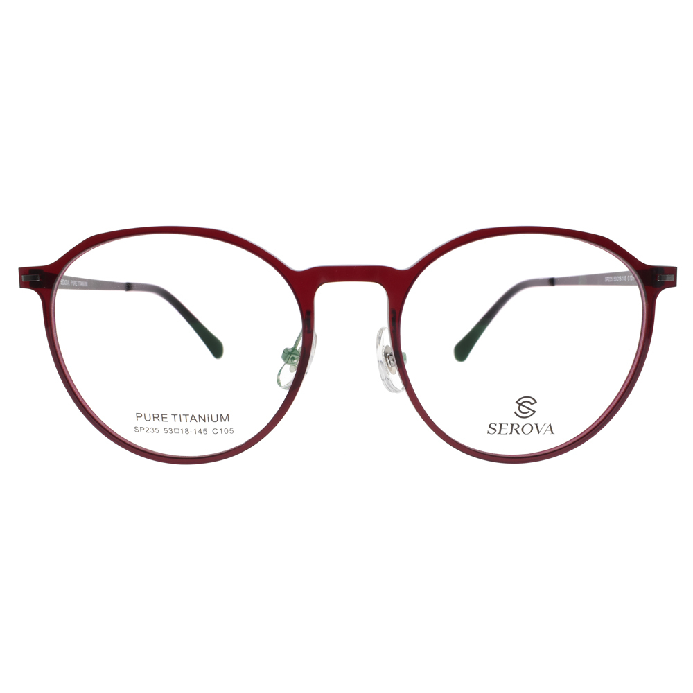 【SEROVA】SP235 C105 學院風知性圓框光學眼鏡