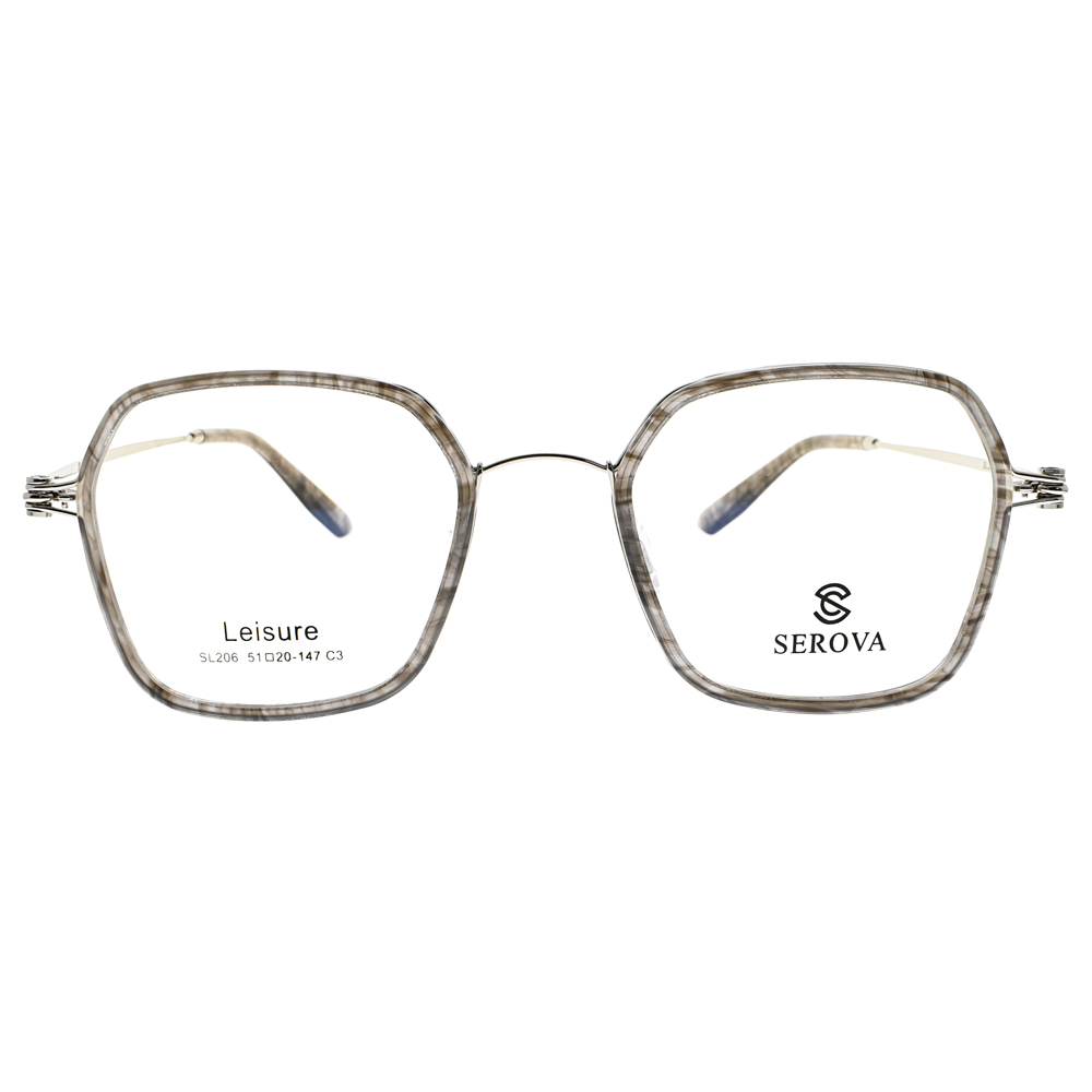 【SEROVA】SL206 (三色) 復古方框光學眼鏡