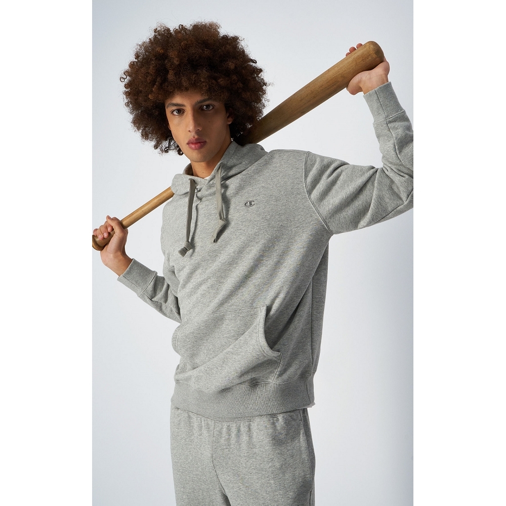 男款-ROCHESTER小C刺繡連帽衛衣-灰色（219065-EM031）