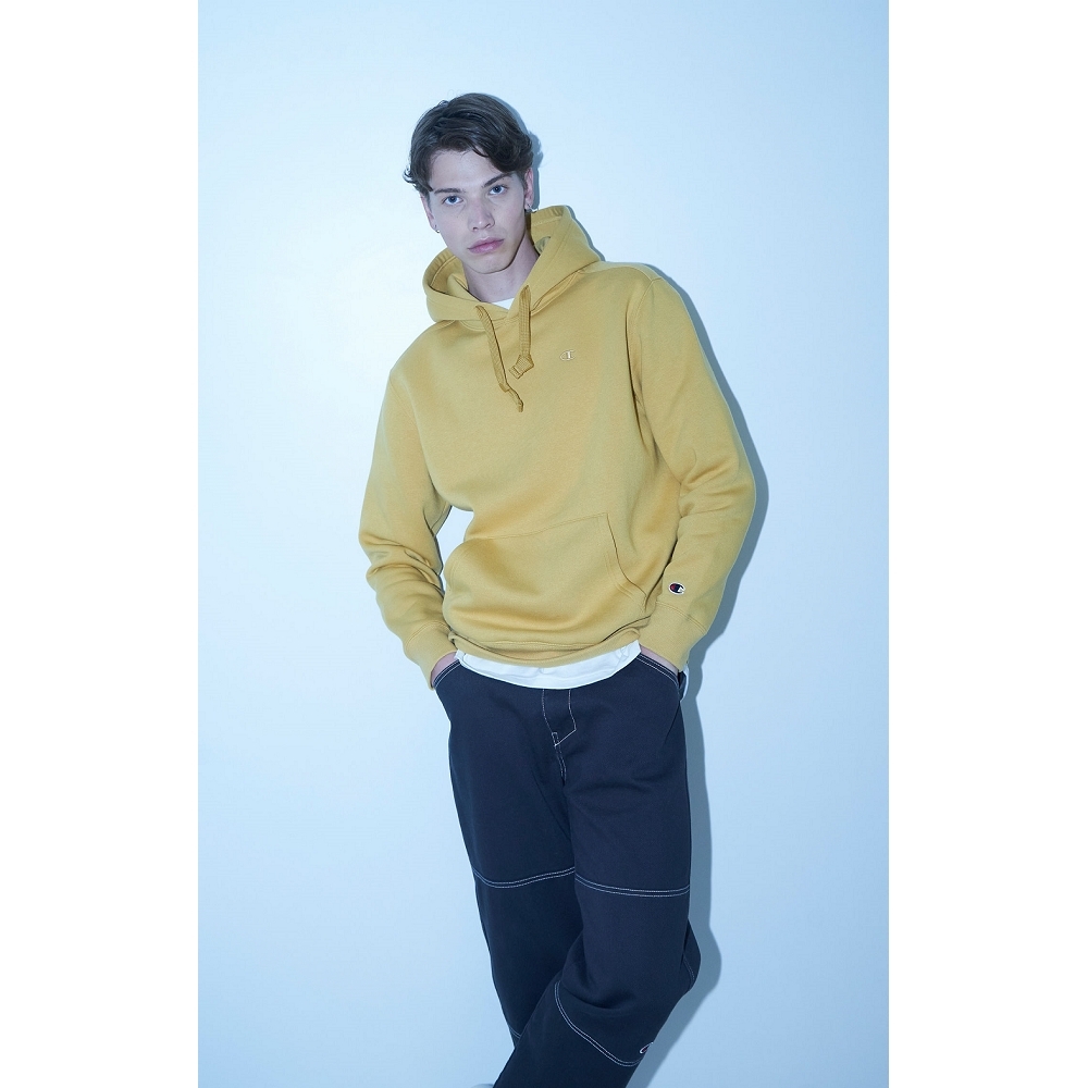 男款ROCHESTER 小C小刺繡連帽衛衣-黃色（219065-YS130）