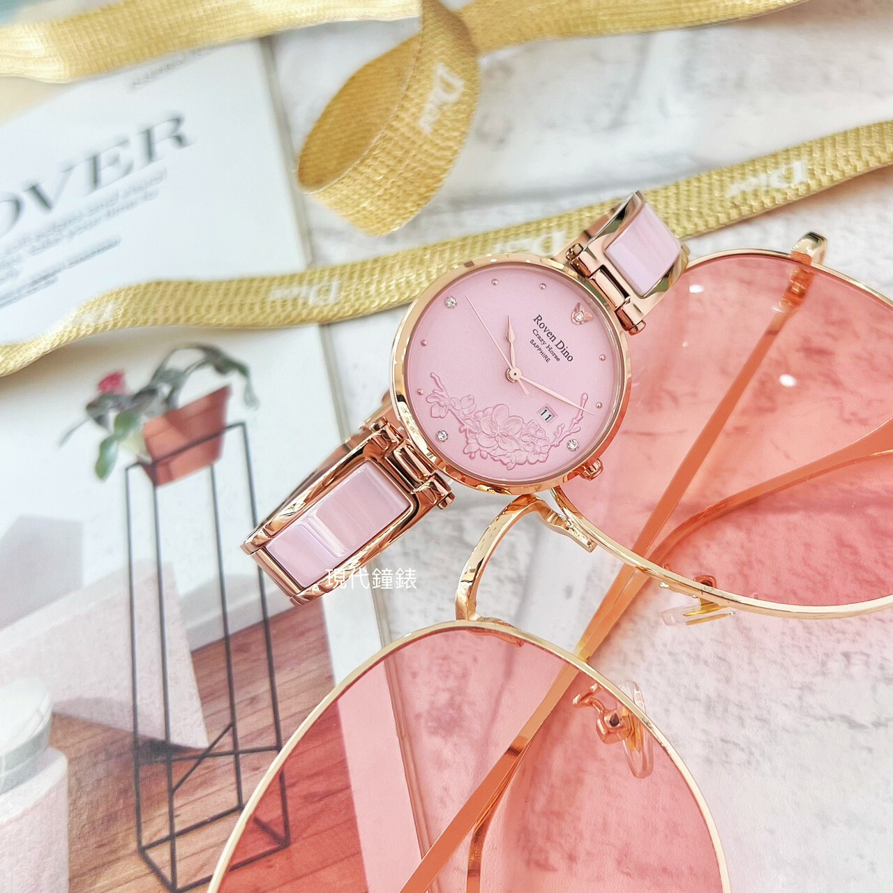 【Roven Dino羅梵迪諾】高質感時尚陶瓷女錶 RD6091P-358 30mm  現代鐘錶